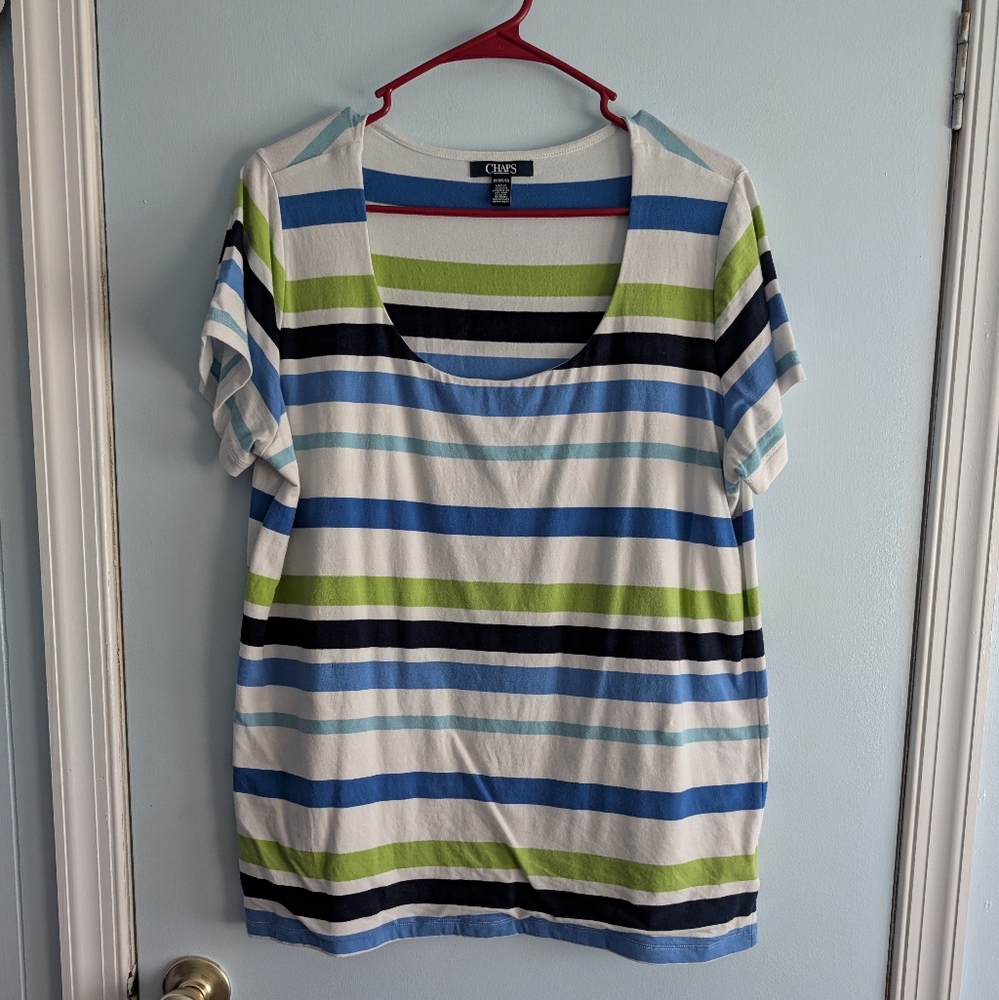 Chaps Women's Multicolor Striped Tee